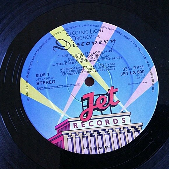 Vintage British Vinyl LP ELO Discovery  Don't Bring Me Down Jeff Lynne Gatefold - Picture 4 of 16
